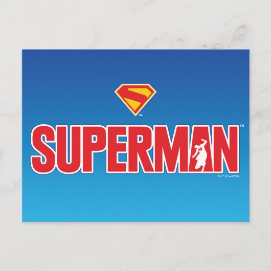 Klassieke Superman Bold Logo Briefkaart (Voorkant)