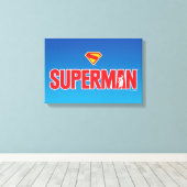 Klassieke Superman Bold Logo Canvas Afdruk (Insitu (Houten vloer))