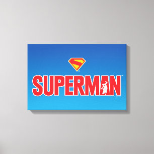 Klassieke Superman Bold Logo Canvas Afdruk
