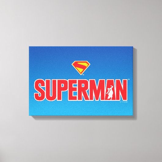 Klassieke Superman Bold Logo Canvas Afdruk (Voorkant)