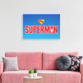 Klassieke Superman Bold Logo Canvas Afdruk (Insitu (Woonkamer))
