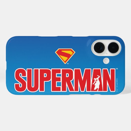Klassieke Superman Bold Logo Case-Mate iPhone Case (Achterkant (horizontaal))