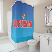 Klassieke Superman Bold Logo Douchegordijn (In situ)