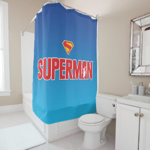 Klassieke Superman Bold Logo Douchegordijn