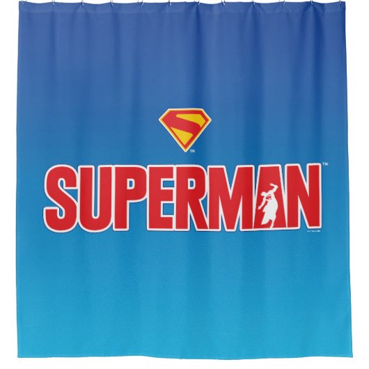 Klassieke Superman Bold Logo Douchegordijn (Voorkant)