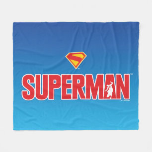Klassieke Superman Bold Logo Fleece Deken