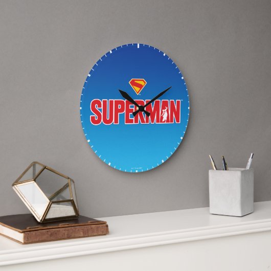 Klassieke Superman Bold Logo Grote Klok (Kantoor)