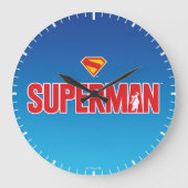 Klassieke Superman Bold Logo Grote Klok (Voorkant)