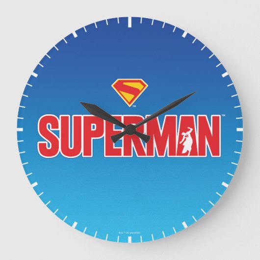 Klassieke Superman Bold Logo Grote Klok (Voorkant)