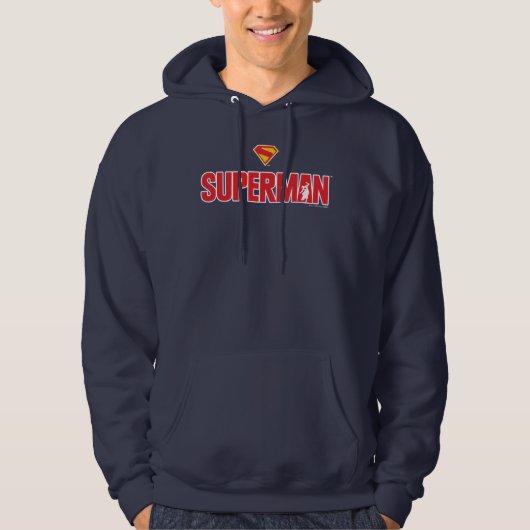 Klassieke Superman Bold Logo Hoodie (Voorkant)