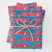 Klassieke Superman Bold Logo Inpakpapier Vel (In situ)