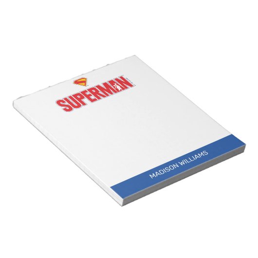 Klassieke Superman Bold Logo Notitieblok (Schuin)