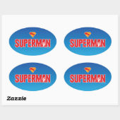 Klassieke Superman Bold Logo Ovale Sticker (Vel)