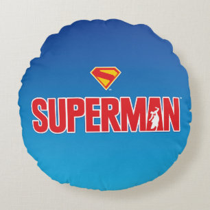Klassieke Superman Bold Logo Rond Kussen