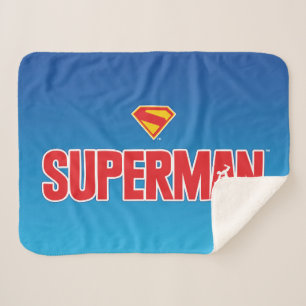 Klassieke Superman Bold Logo Sherpa Deken