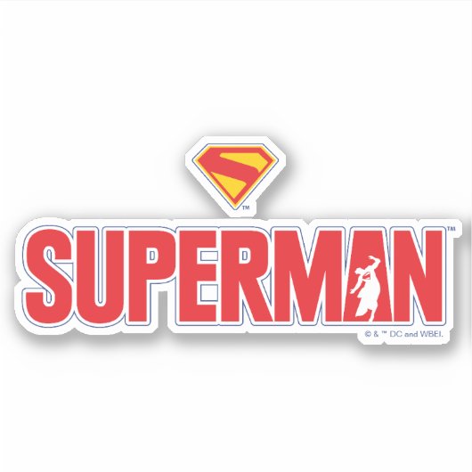 Klassieke Superman Bold Logo Sticker (Voorkant)