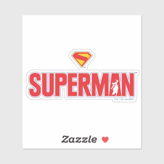 Klassieke Superman Bold Logo Sticker (Vel)