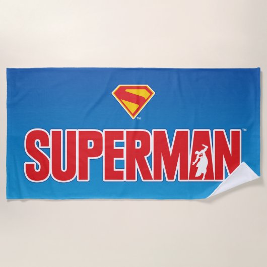 Klassieke Superman Bold Logo Strandlaken (Voorkant)