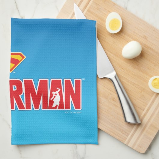 Klassieke Superman Bold Logo Theedoek (Quarter Fold)
