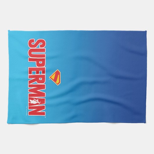 Klassieke Superman Bold Logo Theedoek (Horizontaal)
