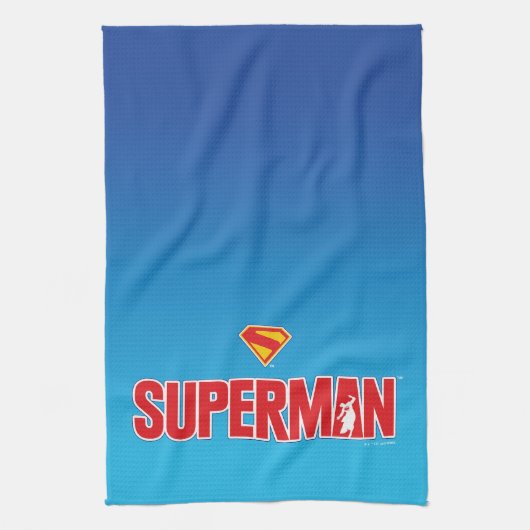 Klassieke Superman Bold Logo Theedoek (Verticaal)