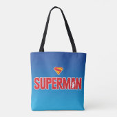 Klassieke Superman Bold Logo Tote Bag (Achterkant)