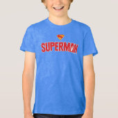 Klassieke Superman Bold Logo Tri-Blend Shirt (Voorkant)
