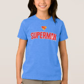 Klassieke Superman Bold Logo Tri-Blend Shirt (Voorkant)