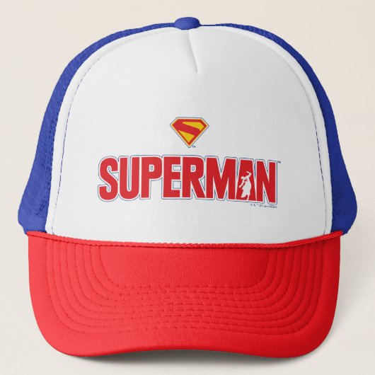Klassieke Superman Bold Logo Trucker Pet (Voorkant)
