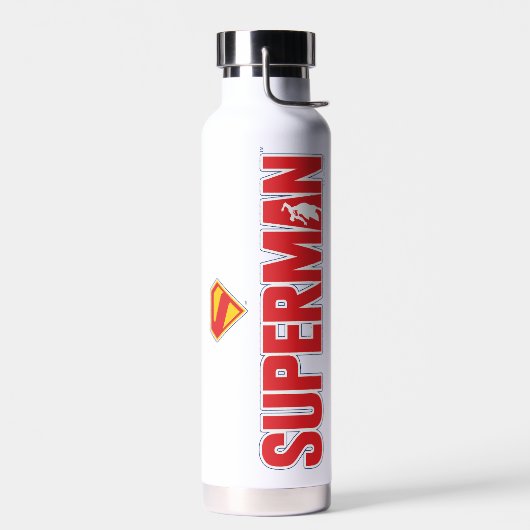Klassieke Superman Bold Logo Waterfles (Links)