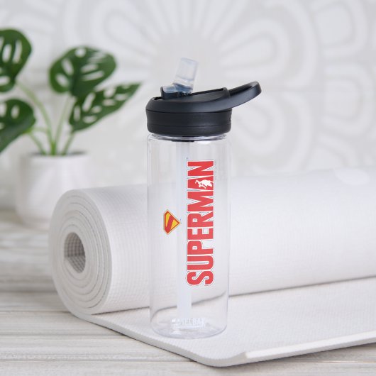 Klassieke Superman Bold Logo Waterfles (Links)