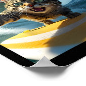 Klassieke Surfkat Selfie Met Vis Grappige Meme Fo Poster (Hoek)