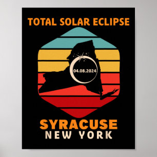 Klassieke Syracuse New York Totale Zonsverduisteri Poster