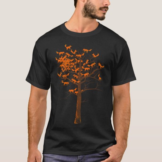 Klassieke T-Shirt Blazing Fox Tree (Voorkant)