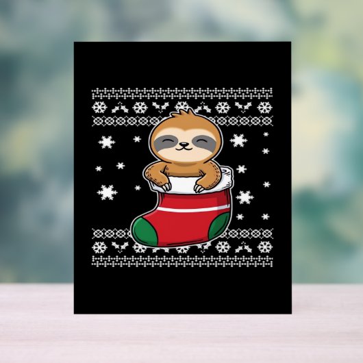 Klassieke T-Shirt met kerstsleuf Acryl Bord (Neutraal)