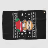 Klassieke T-Shirt met kerstsleuf Golfhanddoek (Horizontaal)