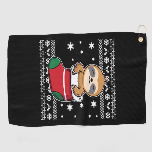 Klassieke T-Shirt met kerstsleuf Golfhanddoek (Horizontaal)