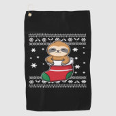 Klassieke T-Shirt met kerstsleuf Golfhanddoek (Voorkant)