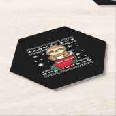 Klassieke T-Shirt met kerstsleuf Kartonnen Onderzetters (Schuin)