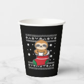 Klassieke T-Shirt met kerstsleuf Papieren Bekers (Voorkant)