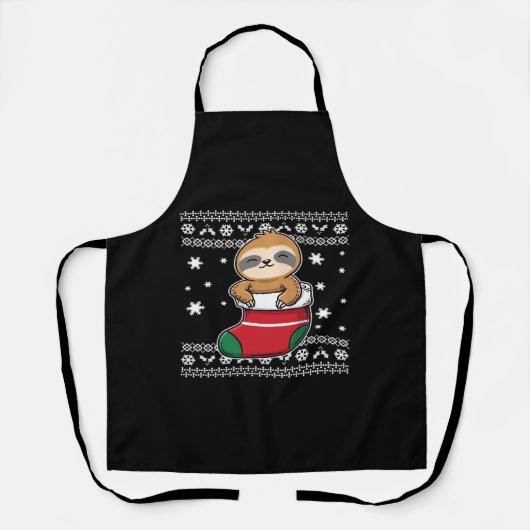 Klassieke T-Shirt met kerstsleuf Schort (Voorkant)