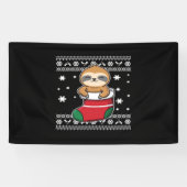 Klassieke T-Shirt met kerstsleuf Spandoek (Horizontaal)