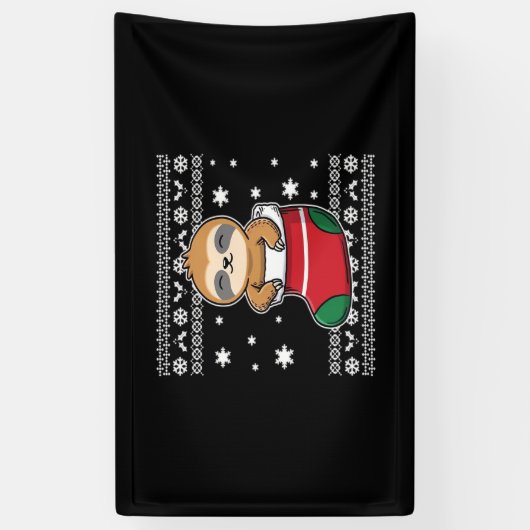 Klassieke T-Shirt met kerstsleuf Spandoek (Verticaal)