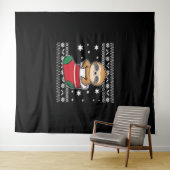 Klassieke T-Shirt met kerstsleuf Wandkleed (In Situ (horizontaal))