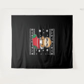 Klassieke T-Shirt met kerstsleuf Wandkleed (Voorkant (horizontaal))