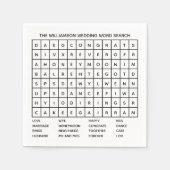 Klassieke tabelgame Word-zoekweddenschap Servet (Voorkant)