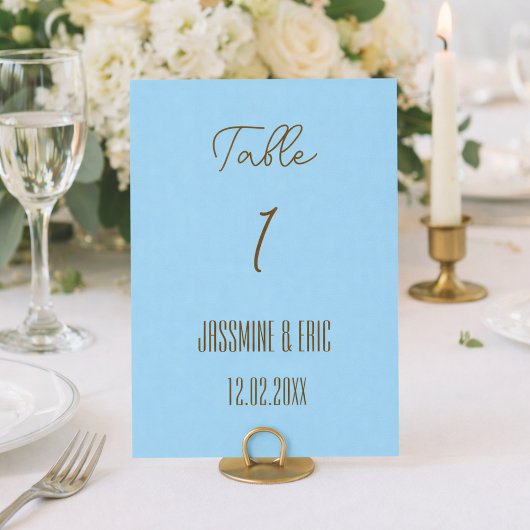 Klassieke Tafelnummerkaarten voor Huwelijken Kaart
