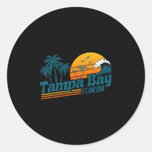 Klassieke Tampa Y Florida strand zomer vakantie le Ronde Sticker