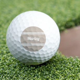 Klassieke Tan Monogram Naam Golfer Golfballen