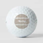 Klassieke Tan Monogram Naam Golfer Golfballen (Voorkant)